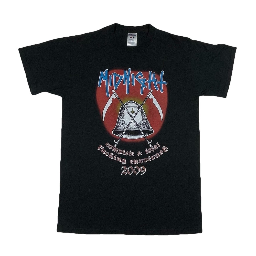 Vtg Midnight 2009 Eurotrash Tour T Shirt Mens M Jerzees Blk Speed Metal Band Tee